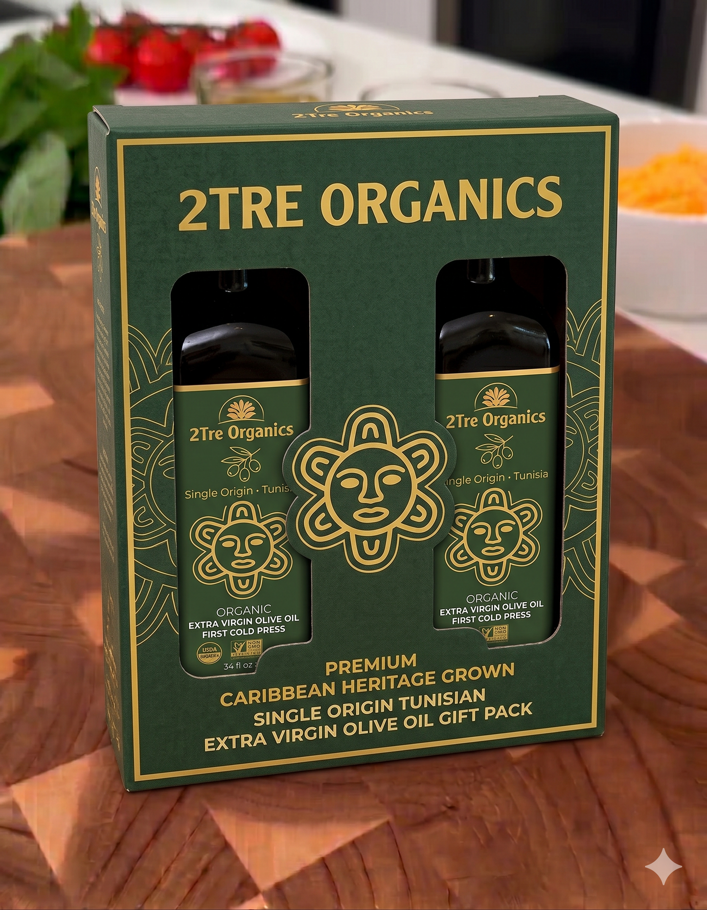 2Tre Organics Organic Extra Virgin Olive Oil — Single Origin Tunisia | First Cold Press | 34 fl oz