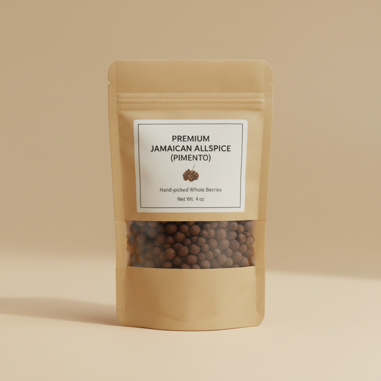 2Tre Organics Whole Pimento Allspice Berries – USDA Organic | Pimenta dioica | 8 oz Resealable Bag
